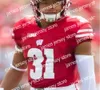 축구 커스텀 NCAA Wisconsin Badgers Titus Toler Stitched Football Jersey 5 Graham Mertz 50 Logan Brown Jack Sanborn Jalen Berger 모든 이름 Nu