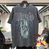 Erkek Tişörtler Vintage Rhude T-Shirt Erkek Kadınlar En İyi Versiyon Lightning Palm Tişört Tişört Kısa Kol VTW4