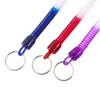 Elastische telescopische taille veer lanyard riemen sleutelhanger legering sleutelhang ketting werkkaart werkkaart mobiele telefoon anti -verlies veiligheidstekel haak