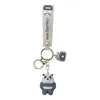 Keychains Cute Cartoon Sitting Bear Keychain Creative Car Bag Accessories Hanging Ring Personlig liten gåva T220909 T220909