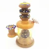 Glasvatten bong dab rig hamburger form vattenpipa 14,4 mm kvinnliga gemensamma mini bongs r￶rledningar handgjorda hantverkbong