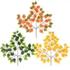 Decorative Flowers 12pcs/branch Artificial Birch Leaf Simulation Plant For Home Decor Wedding Decoration Party Arrangement Fake Flower