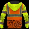 Sweats à capuche pour hommes Premium Mécanicien All Over Imprimé Mode Survêtement Casual 3D Zip / Sweats à capuche / Sweatshirts / Veste Hip Hop Femmes Hommes Tops K-0233