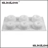 Bakformar Silikolove 6 Cavity Spiral Chiffon Mousse Mold Sile för DIY Baking Desserts Mod 220601 Drop Delivery Home Garden Kitch DH0KA