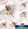Art Mini Bouquet di fiori guidati naturali reali Rose Pampas Piante di erba Decorazione domestica Regali di Natale Artigianato fai-da-te