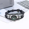 Lien Bracelets En Cuir Boussole Bracelet Étanche Lumineux Tactique Poignet En Plein Air Hommes Femmes Couple Partie Punk Outils E515