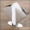 Tissue Boxes Napkins Stainless Steel Napkin Holder Paper Serviette Dispenser Vertical Decorative Tissue Rack Box For Dining Table Dhwn9