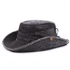 Boinas Four Seasons Hat Bucket Hat Fishing Sun Sol Hats impermeáveis ​​Capas de bloco à prova de poeira com corda Golfe