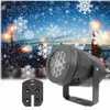 Proiettore a LED rotante con fiocchi di neve Grandi decorazioni per la casa di Natale Neve Grandi e piccole sensazioni Decorazioni natalizie Lampade da parete decorative