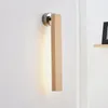 Wandlampen Holz LED Flexibles/einstellbares Leselicht im Schlafzimmer Nachttisch Nordic Wandleuchte Wohnzimmer Flur Flur