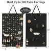 Jewelry Pouches Hanging Earring Organizer Wall Holder Holds Up To 330 Pairs Women Girls Felt Mount Display Storage Case