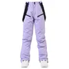 Pantalon de Ski hiver Ski hommes salopette épaissi chaud neige femmes coupe-vent imperméable Sports de plein air Snowboard costumes pantalons