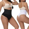 Shapers femininas 3pcs Cantura alta calça abdominal Moda de calcinha feminina Elastic de cordas G e calcinha de estômago