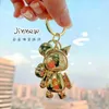 Keychains Wukong Metal Keychain hanger trend cartoon versie Monkey King Key Chains beweegbare metalen poppen sleutel hanger T220909