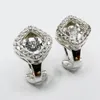 Stud Earrings Selling 925 Sterling Silver Dancing Diamond CZ Womens For Engagement / Party Birthday Gift