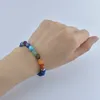 Bracciale con perline in pietra sfaccettata da 8 mm Filo Yoga 7 Chakra Pietra preziosa Occhio di tigre Agata rossa Ametista Perline di cristallo energetico Bracciali Gioielli di moda