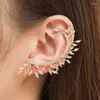 Backs Earrings Kpop Shiny Zircon Star Shape Ear Cuff For Women Without Piercing 2022 Fashion Clip Bride Wedding Jewelry