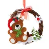 Juldekorationer Garland hängande prydnads kransdekoration Santa Clause Snowman Bear Reindeer Decor Tree Ornaments