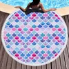 Yoga Round Picnic Map coperte per asciugamano da spiaggia Polyster sirene Bilanci di pesce stampata tovaglia bohémien a scialle di scialli tappeto ysj105