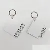 Favor de fiesta 2022 Sublimación Llavero en blanco Favor de fiesta MDF Llavero de madera Colgante Transferencia térmica Anillo de doble cara DIY Regalo Drop Deliv Dhynm