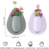 Vases Silicone Fleur Vase Auto-Adhésion Hydroponique Planteur Autocollant Mur Pour Fenêtre En Verre Fête De Mariage Festival Maison