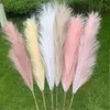 Decorative Flowers 98cm Artificial Pampas Grass Branch Natural Dried Flower DIY Vase Wedding Party Home Decoration Plant Simulation Reed 8