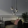 Lâmpadas pendentes de luxo moderno de luxo de cristal cozinha de cozinha pendurada lâmpada de loft decoração de casa lustre de luminária LED interna luminária
