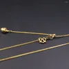 Kettingen Zuivere 24K Geelgouden ketting voor vrouwen vrouwelijk 1 mmw massieve tarwe ketting 20inchl cadeau sieraden /2,4 g