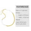 Pendant Necklaces FLOLA Handmade Freshwater White Pearl Beaded For Women Gold Plated Cuban Link Necklace Choker Luxury Jewelry Nkeb470