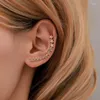 Backs Earrings Kpop Shiny Zircon Star Shape Ear Cuff For Women Without Piercing 2022 Fashion Clip Bride Wedding Jewelry