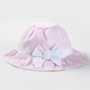 Hats Summer Hat Baby Girl Bucket Sun Beach Panama Wide Brim With String UV Protection Holiday Outdoor Accessory For Toddlers