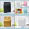 Packing Bags 20 Pcs/Lot Box Pouch Half Pound Coffee Bag With Pocket Zip And Oneway Degassing Vae Aluminum Foil Air Tea Pack Drop Del Dhrzh