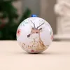 Party Decoration 5pcs/lot Color Print Iron Ball Christmas Tree Pendant Children Gift Candy Packaging Box Ornaments