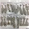 Dangle Chandelier Dangle Boucles d'oreilles En Gros 12 Paires Styles Mixtes Cristal Clair De Mariage De Mariée Strass Drop Déclaration Pour Les Femmes Dh3Rr