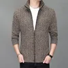 Suéteres para hombre grueso cálido marca de moda suéter cardigan para hombres slim fit jumpers knitred invierno estilo coreano ropa casual 221115