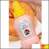 Storage Bottles Jars Kitchen Mini Portable Sauce Bottle Small Pot Salad Soy Spray Plastic Bottles Ketchup Honey Mustard 3 3Qc E3 D Dho2B