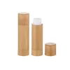 200pcs竹の空の口紅チューブボトル5.5g補充可能なDIYリップバームチューブコンテナ化粧品リップグロスデオドラントケースホルダー