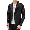 Fourrure pour hommes Fausse fourrure automne hiver veste en cuir pour hommes Biker manteau belle veste en cuir PU coréen Slim Fit veste en cuir à fermeture éclair latérale 221114