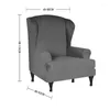 Chair Covers Wing Back Cover Living Room Elastic Sofa Polyester Armchair Slipcover Stretch Funiture Protector Multi Color