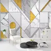 Tapeten Dekorative Tapete Nordic einfache Persönlichkeit Retro abstrakter Stil Geometrischer goldener Hintergrund Wand