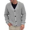 Herrtr￶jor trendiga m￤n tr￶ja jacka europeisk amerikansk vinterrock enkelbr￶st smal passform stekande cardigan streetwear