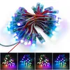 WS2811 IC LED Pixel Module Lights DC5V 12mm Lâmpada de ponto à prova d'água RGB Full Color String Luz endereçável de Natal para letras