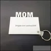 Party Gunst 2022 Sublimatie Blanco Keychain Party Gunst MDF HOUTEN Key Pendant Thermische overdracht Dubbleed Ring Diy Gift Drop deliv Dhynm