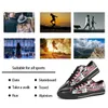 DIY aangepaste schoenen klassiek canvas skateboard casual accepteren drievoudige zwarte aanpassing UV printen laag gesneden heren dames sport sneakers waterdicht maat 38-45 kleur234