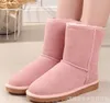 Kvinnor Snow Boots Boot Plush Boots Classical Mini U5825 Håll WARM Fashion Sheepskin Cowskin Leather EUR35-41