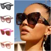 Women Sunglasses Temperament Sun Glasses Personality Temples Adumbral Anti-UV Spectacles Oversize Frame Eyeglasse Cat Eye Ornamental