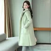 Femmes fourrure 2022 hiver mode Faux cuir daim peau de mouton Long manteau femmes coréen lâche laine d'agneau Plus velours épaissir vêtements d'extérieur femme