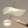 Pendant Lamps Modern LED Hanging Lamp Simple Lotus Leaf Lights Nordic Dimming Chandeliers Living Room Decor Bedroom Light Fixtures