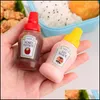 Storage Bottles Jars Kitchen Mini Portable Sauce Bottle Small Pot Salad Soy Spray Plastic Bottles Ketchup Honey Mustard 3 3Qc E3 D Dho2B