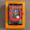 11-03 Montre DE Luxe herenhorloges 40x50x16mm automatisch uurwerk keramische Relojes rubberen band Horloges luxe horloge